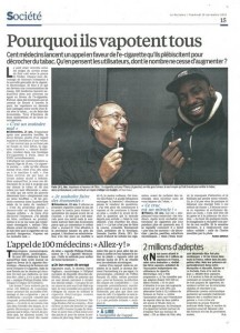 Frans krantenartikel, "Waarom ze allemaal dampen"